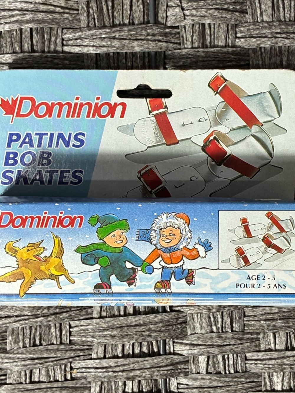 ANTIQUE VINTAGE DOMINION PATINS BOB SKATES CANADA KIDS AGE 2-5 GREAT CONDITION